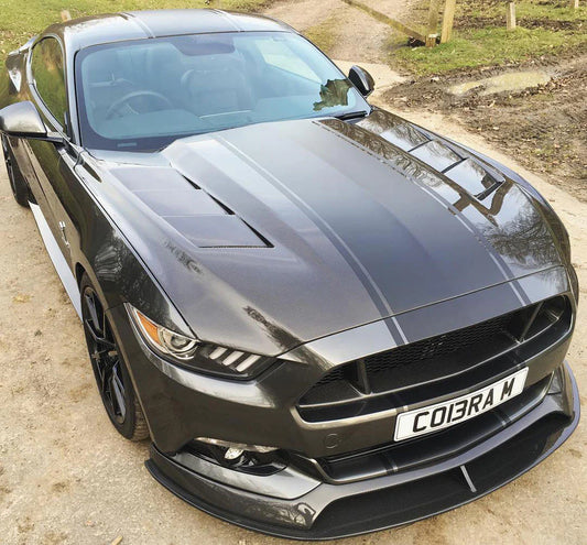 Anderson Composites 2015 - 2017 MUSTANG DOUBLE SIDED CARBON FIBER HEAT EXTRACTOR HOOD