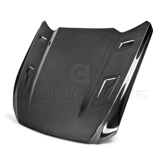 Anderson Composites 2015-2017 MUSTANG TYPE-GTH DOUBLE SIDED CARBON FIBER HOOD