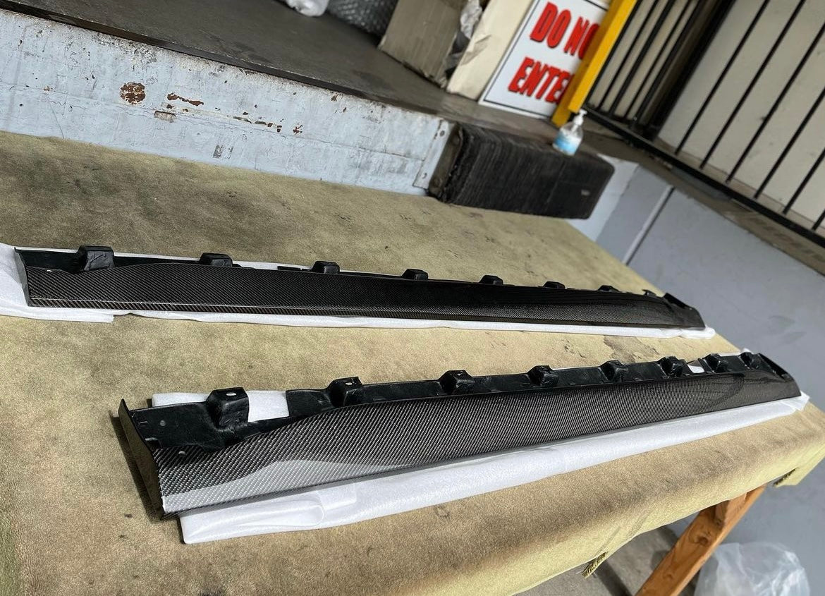 Anderson Composites 2015 - 2023 MUSTANG CARBON FIBER TYPE-AR SIDE ROCKER PANEL SPLITTERS (PAIR)