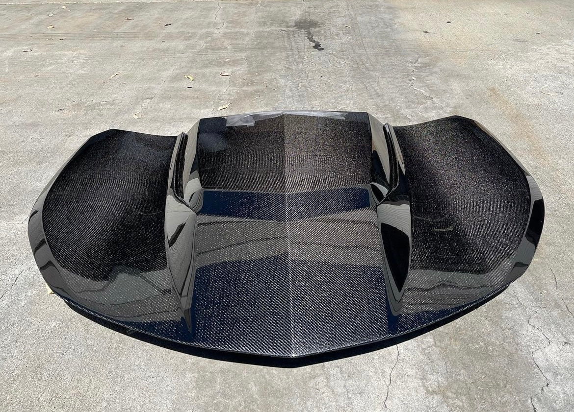 Anderson Composites 2016-2024 CAMARO TYPE-AZ DOUBLE SIDED CARBON FIBER HOOD