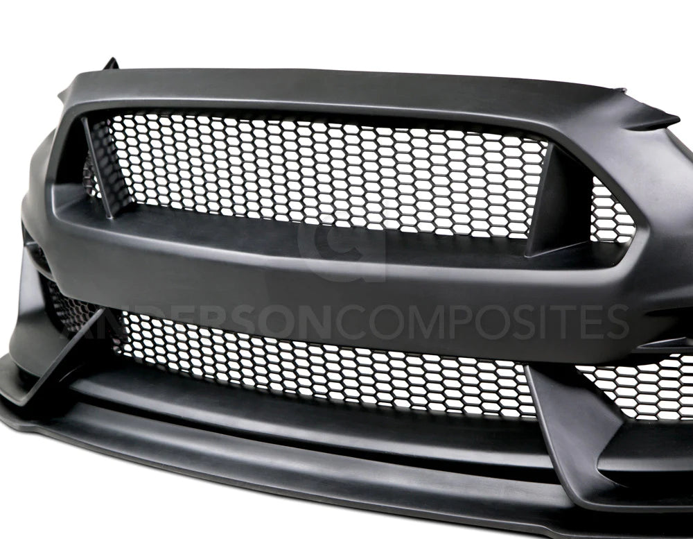Anderson Composites 2015-2017 MUSTANG GT350 STYLE MUSTANG FIBERGLASS FRONT BUMPER WITH FRONT LIP