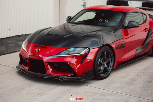 SEIBON CARBON 2020-2023 TOYOTA GR SUPRA VS-STYLE DOUBLE-SIDED CARBON FIBER HOOD