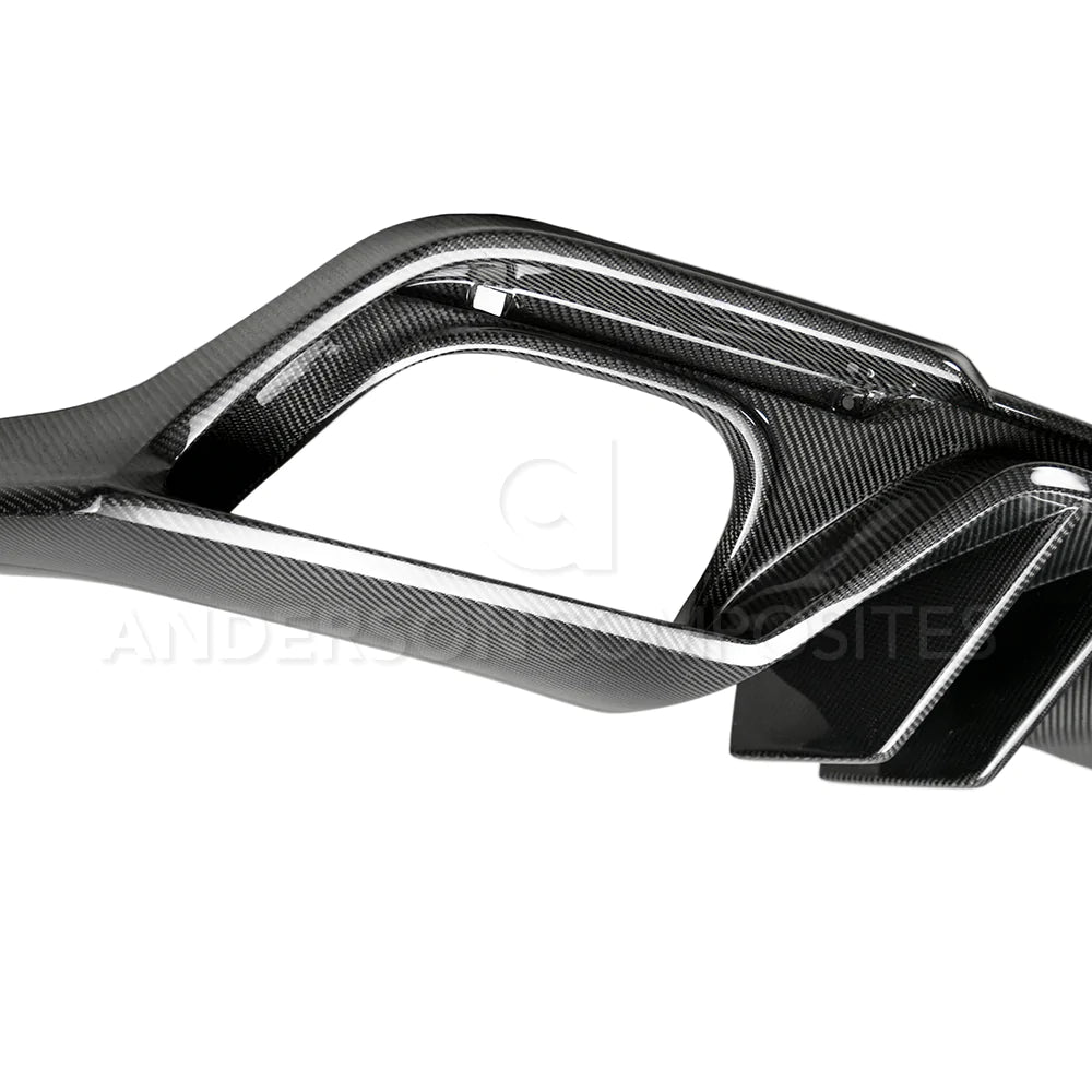 Anderson Composites 2018-2023 FORD MUSTANG TYPE-AR CARBON FIBER QUAD TIP REAR DIFFUSER