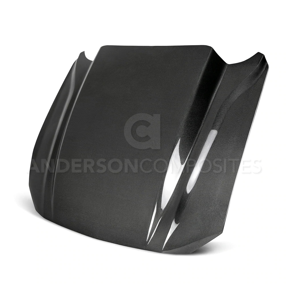 2018-2023 FORD MUSTANG DOUBLE SIDED TYPE-CJ CARBON FIBER COWL HOOD