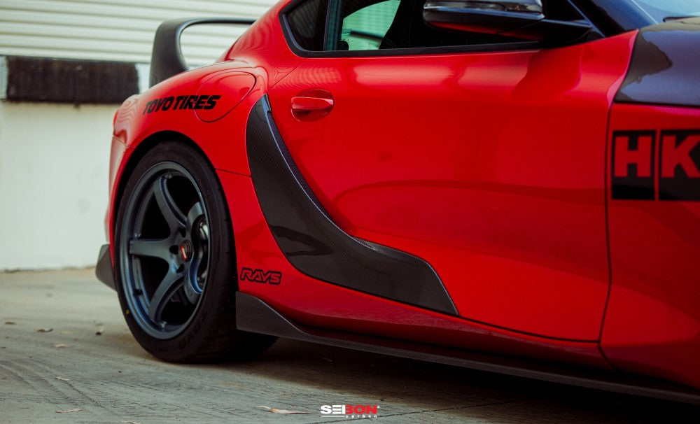 Seibon Carbon 2020-2023 TOYOTA GR SUPRA OEM-STYLE CARBON FIBER DOOR GARNISH