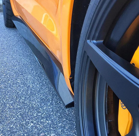 Anderson Composites 2015 - 2023 MUSTANG CARBON FIBER TYPE-AR SIDE ROCKER PANEL SPLITTERS (PAIR)