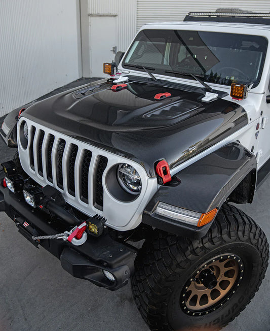 Anderson Composites 2018-2021 JEEP RUBICON TYPE-OE CARBON FIBER HOOD