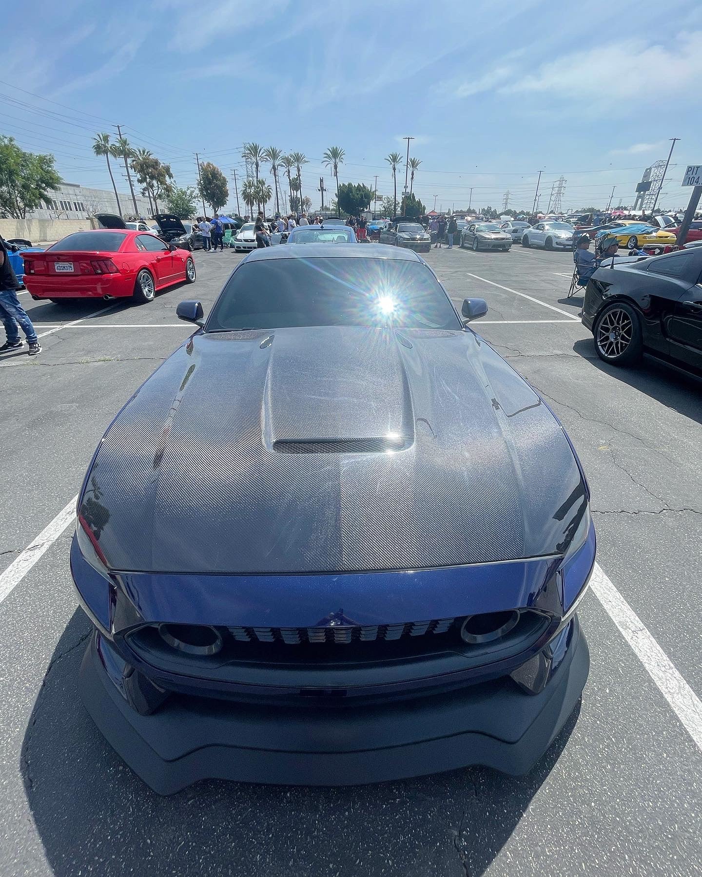 Anderson Composites 2018-2023 FORD MUSTANG TYPE-GR DOUBLE SIDED CARBON FIBER HOOD