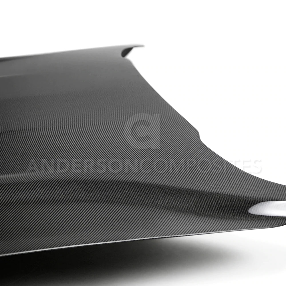 2018-2023 FORD MUSTANG TYPE-OE DOUBLE SIDED CARBON FIBER HOOD