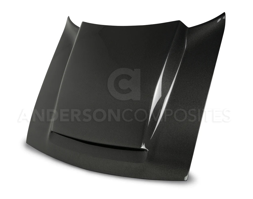 ANDERSON COMPOSITES 2018-2023 DODGE CHALLENGER DEMON COWL-STYLE CARBON FIBER HOOD