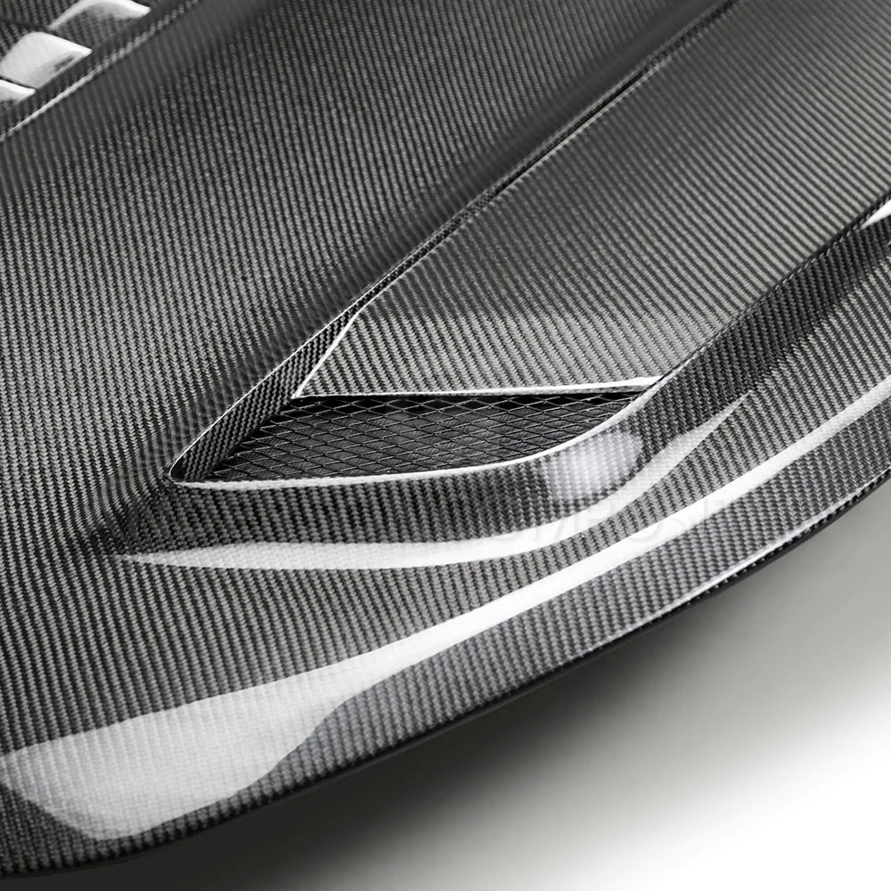 Anderson Composites 2016-2024 CHEVROLET CAMARO SS TYPE-T2 DOUBLE SIDED CARBON FIBER HOOD