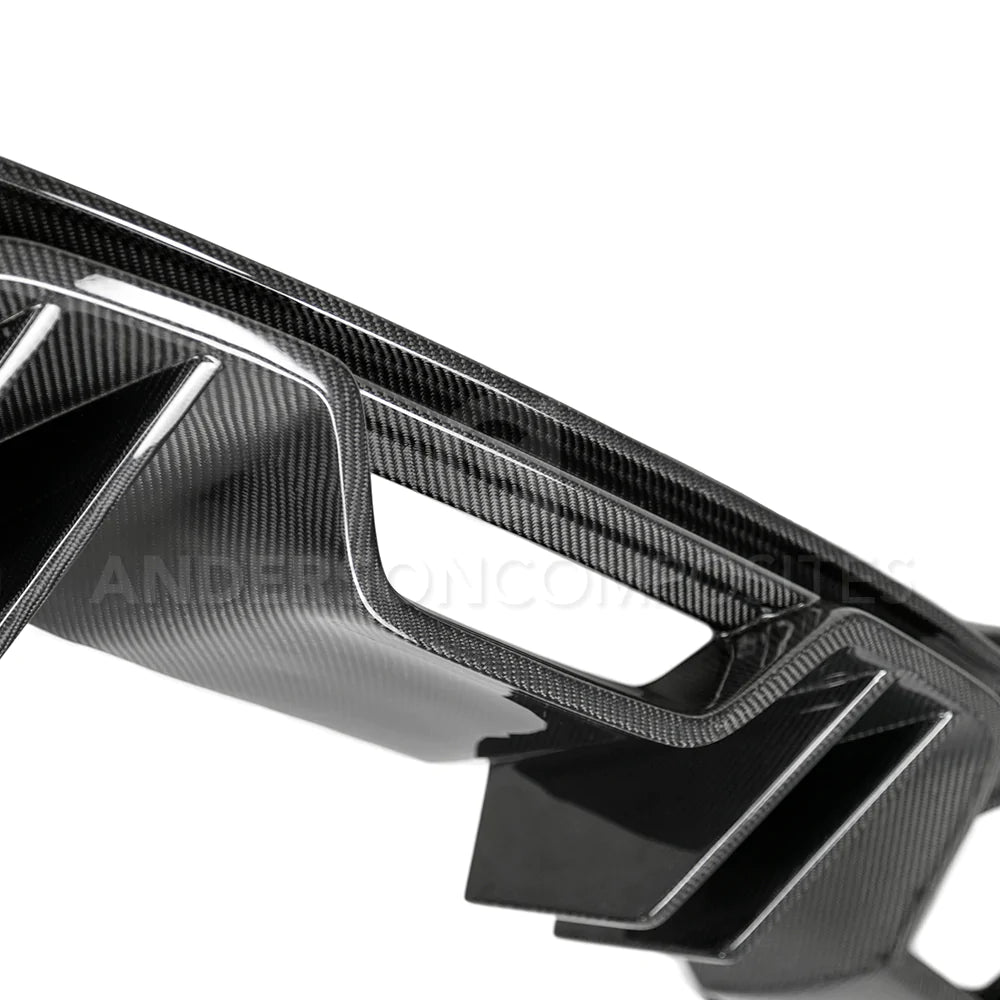 Anderson Composites 2018-2023 FORD MUSTANG TYPE-AR CARBON FIBER QUAD TIP REAR DIFFUSER