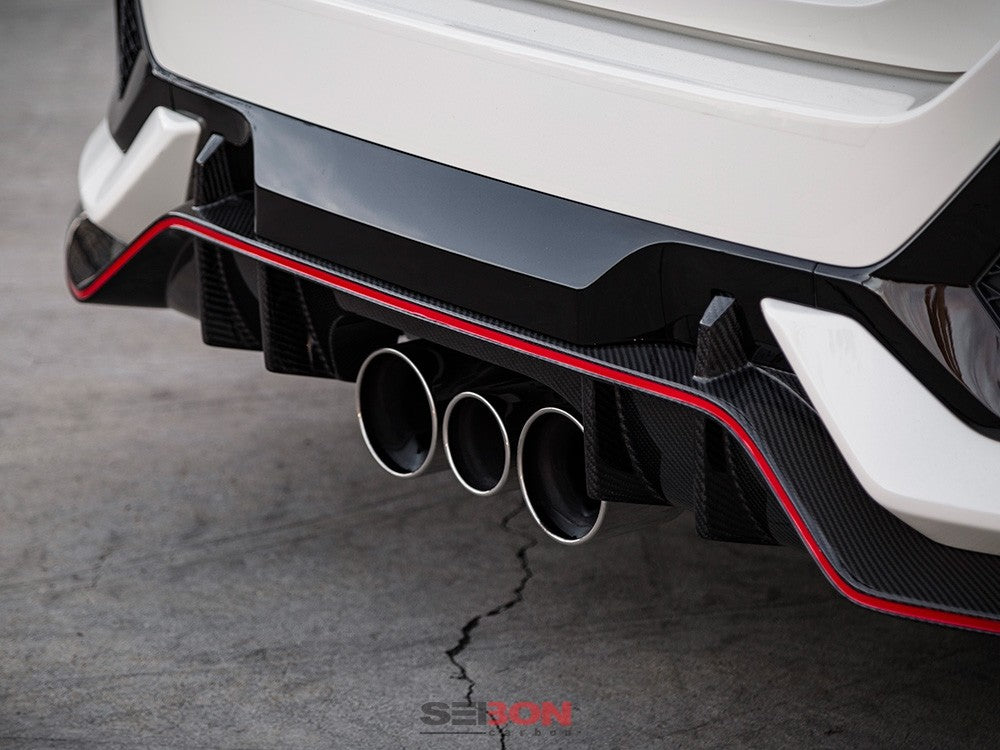 SEIBON CARBON 2017-2021 HONDA CIVIC TYPE R OEM-STYLE CARBON FIBER REAR LIP