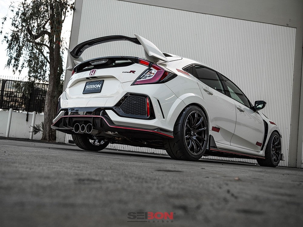 SEIBON CARBON 2017-2021 HONDA CIVIC TYPE R OEM-STYLE CARBON FIBER REAR LIP