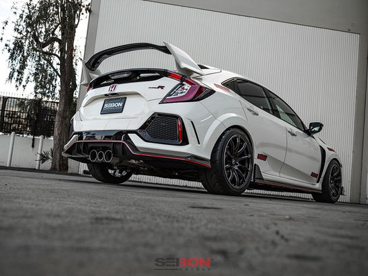 SEIBON CARBON 2017-2021 HONDA CIVIC TYPE R OEM-STYLE CARBON FIBER REAR LIP