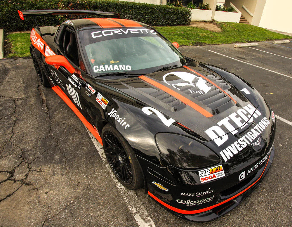 Anderson Composites 2005-2013 CORVETTE "WORLD CHALLENGE" STYLE VENTED CARBON FIBER HOOD