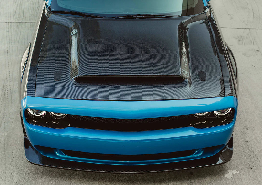 Anderson Composites 2018 DODGE CHALLENGER DEMON TYPE-OE CARBON FIBER HOOD