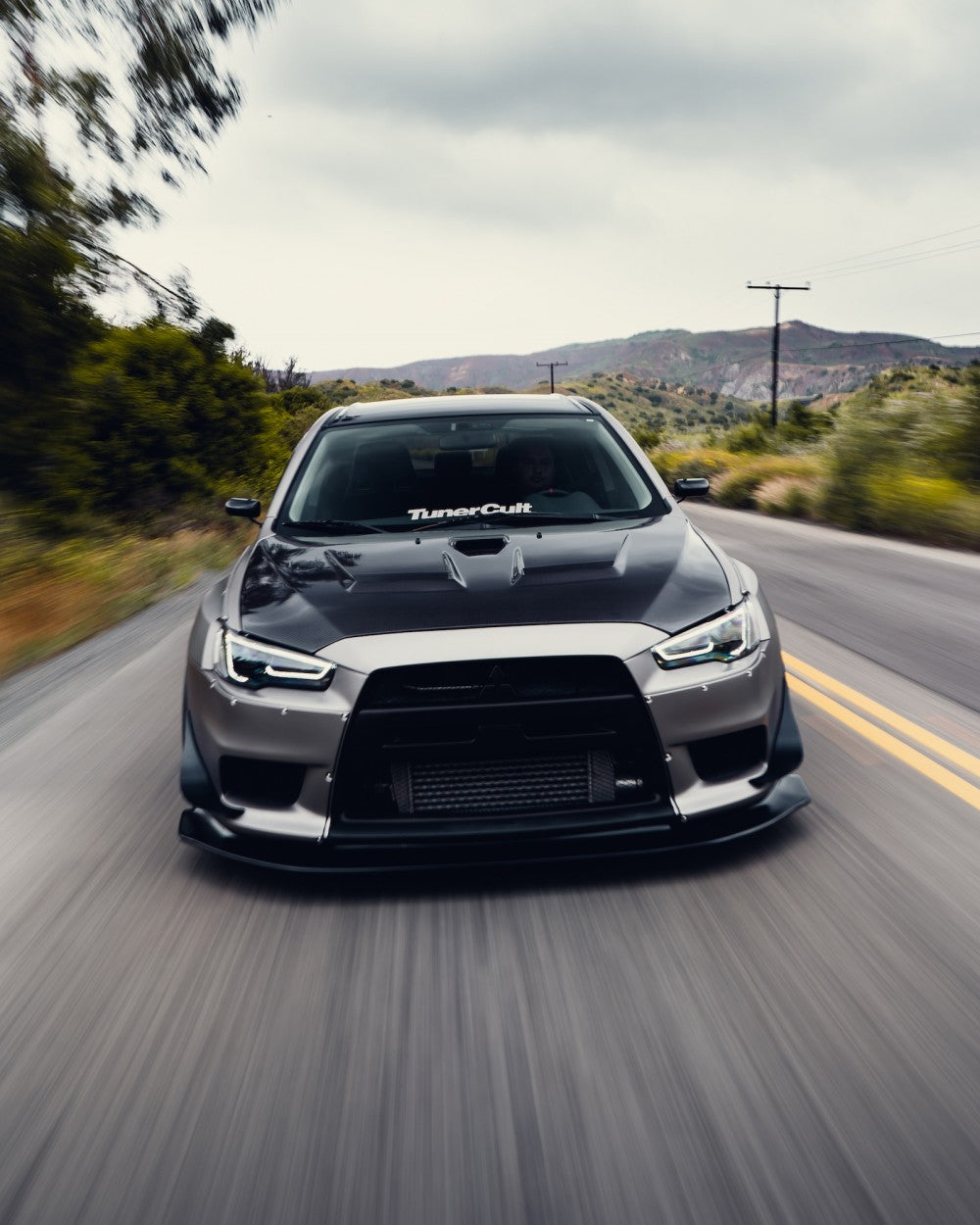 SEIBON CARBON 2008-2015 MITSUBISHI LANCER EVO X DV-STYLE CARBON FIBER HOOD