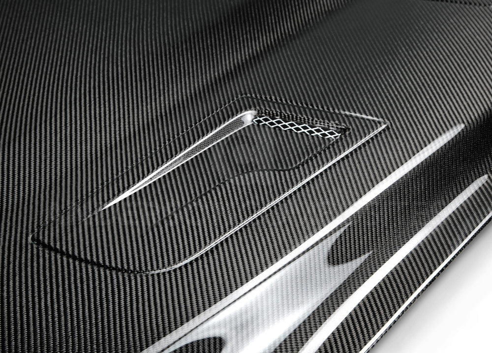 Anderson Composites 2015-2017 MUSTANG TYPE-GTH DOUBLE SIDED CARBON FIBER HOOD