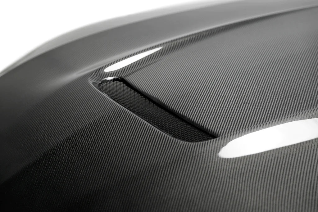 Anderson Composites 2018-2023 FORD MUSTANG TYPE-GR DOUBLE SIDED CARBON FIBER HOOD