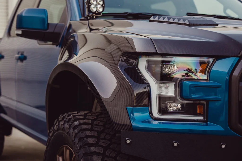 ANDERSON COMPOSITES 2017-2020 FORD RAPTOR TYPE-WIDE CARBON FIBER FRONT FENDERS (PAIR)