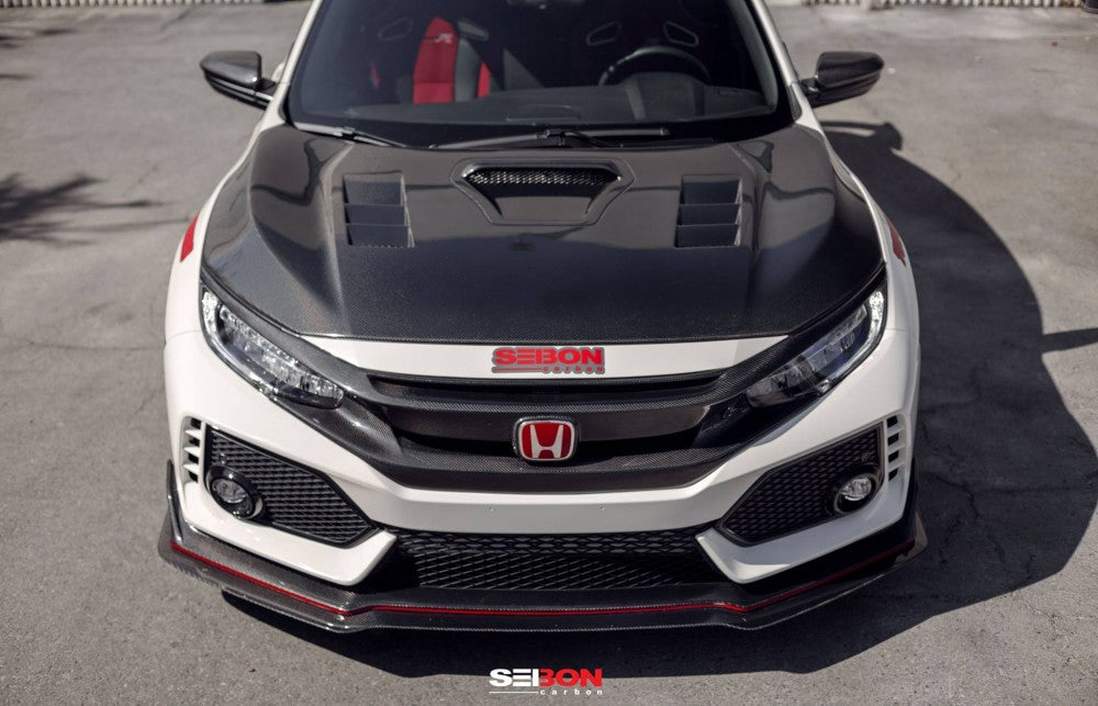 SEIBON CARBON 2017-2021 HONDA CIVIC TYPE R  TS-STYLE CARBON FIBER HOOD
