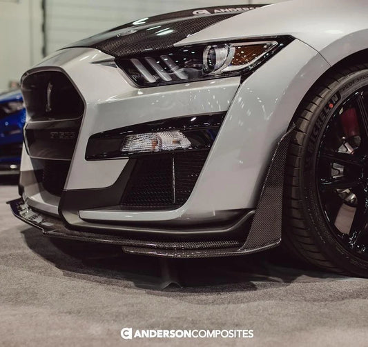 Anderson Composites 2020-2022 MUSTANG SHELBY GT500 FRONT SPLITTER WICKERS