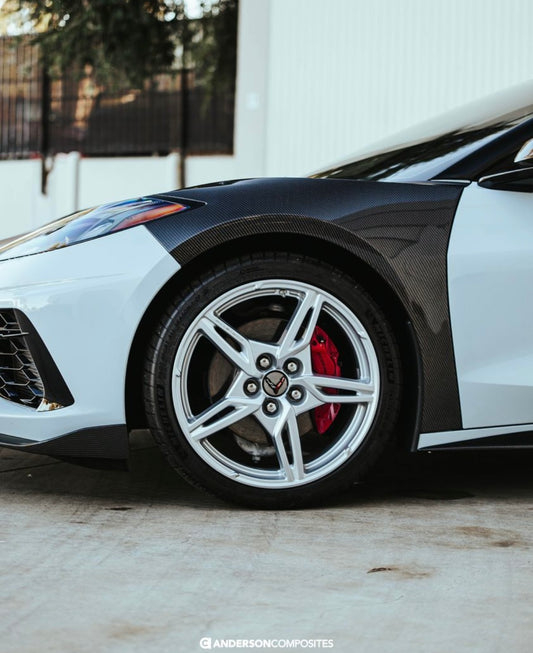 Anderson Composites 2020 - 2024 CHEVROLET CORVETTE C8 CARBON FIBER FRONT FENDERS