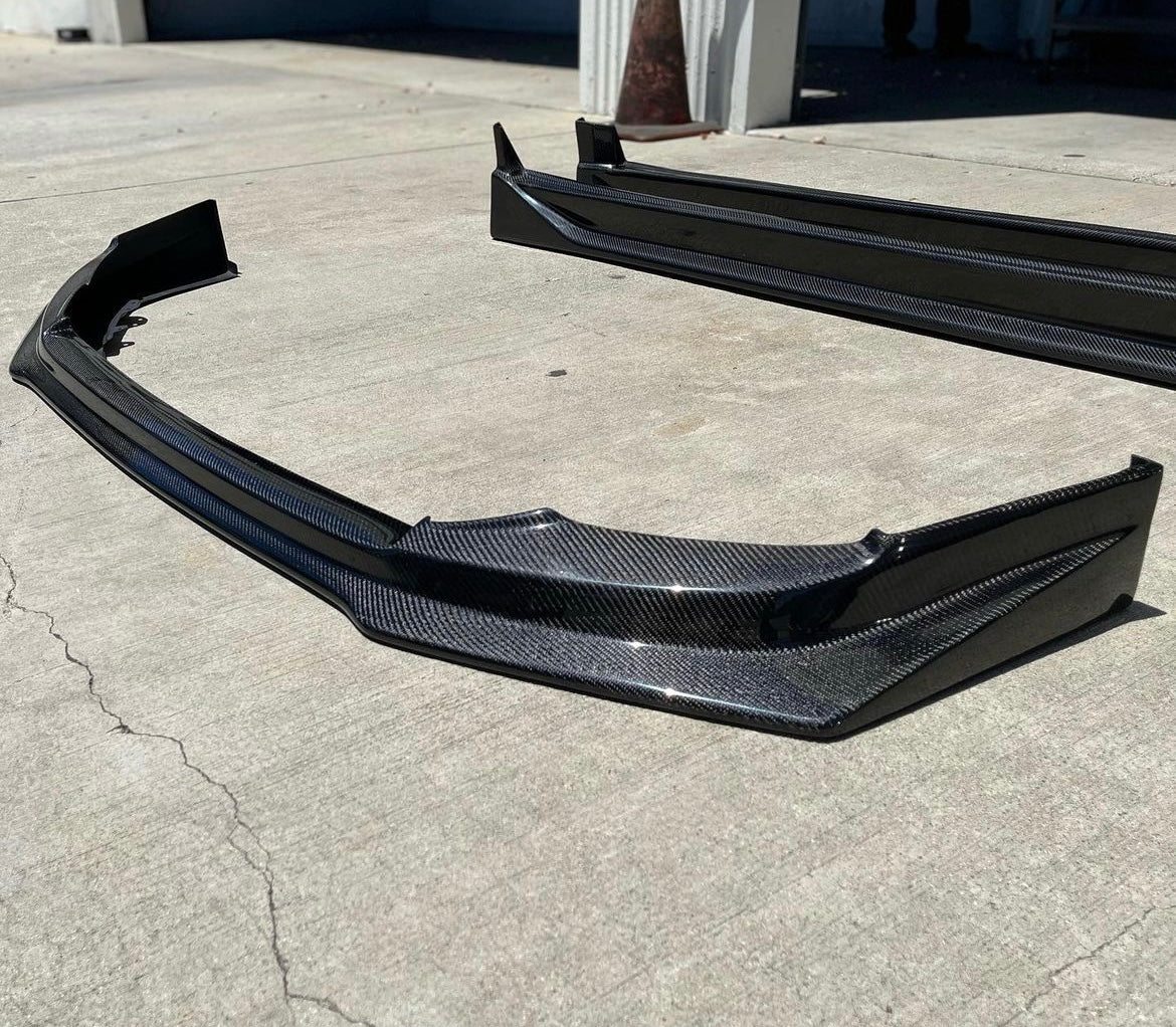 SEIBON CARBON 2008-2015 MITSUBISHI LANCER EVO X VR-STYLE CARBON FIBER FRONT LIP