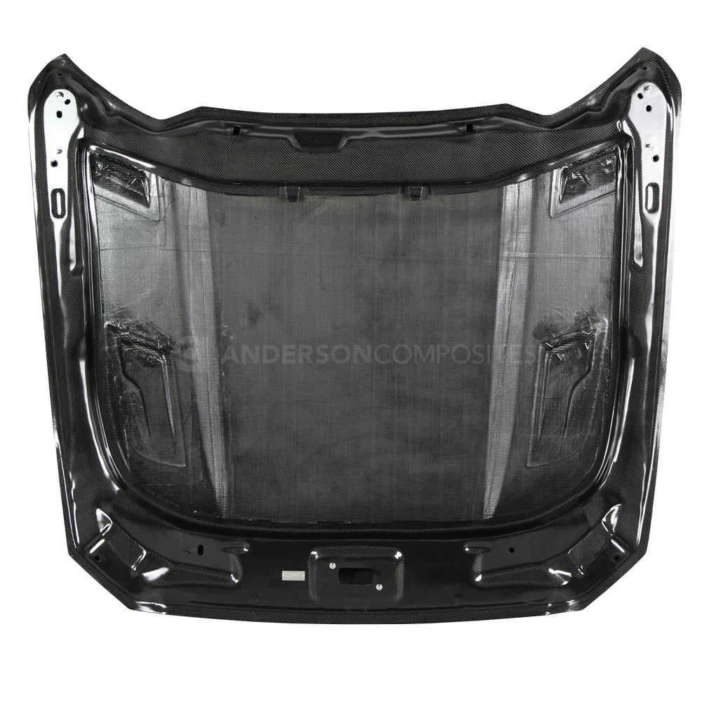 Anderson Composites 2015-2017 MUSTANG TYPE-GTH DOUBLE SIDED CARBON FIBER HOOD
