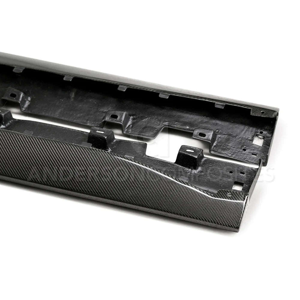 Anderson Composites 2015 - 2023 MUSTANG GT350 STYLE CARBON FIBER SIDE ROCKER PANEL SPLITTERS (PAIR)