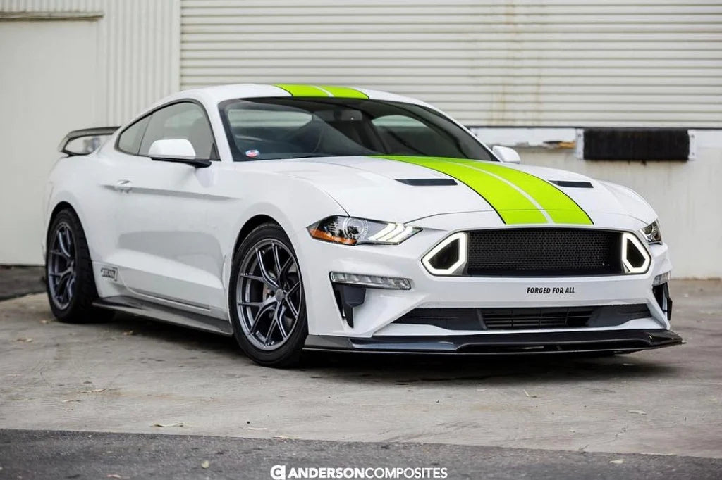 ANDERSON COMPOSITES 2018-2023 FORD MUSTANG TYPE-AR CARBON FIBER FRONT CHIN SPLITTER (PP1)