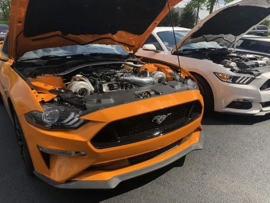 On 3 Performance Coyote Top Mount Twin Turbo System (2018-2021 Mustang GT 5.0)