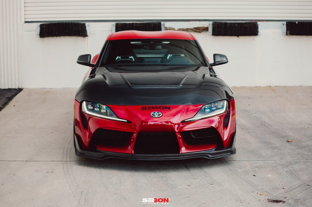 SEIBON CARBON 2020-2023 TOYOTA GR SUPRA VS-STYLE DOUBLE-SIDED CARBON FIBER HOOD