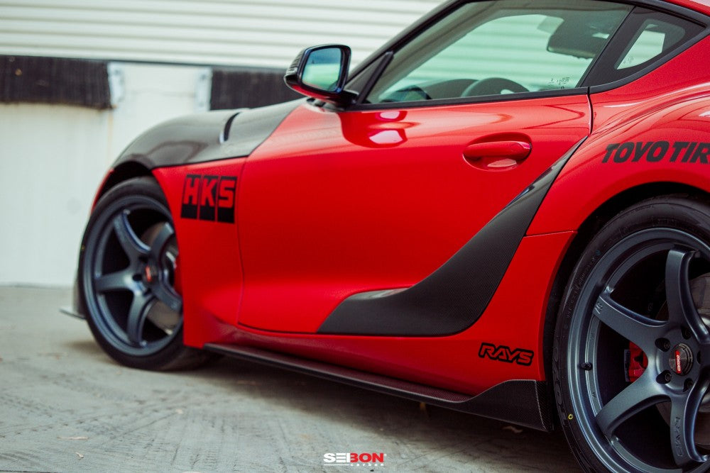 Seibon Carbon 2020-2023 TOYOTA GR SUPRA OEM-STYLE CARBON FIBER DOOR GARNISH
