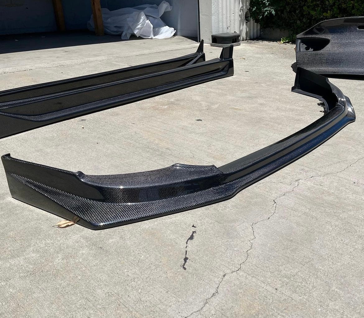 SEIBON CARBON 2008-2015 MITSUBISHI LANCER EVO X VR-STYLE CARBON FIBER FRONT LIP