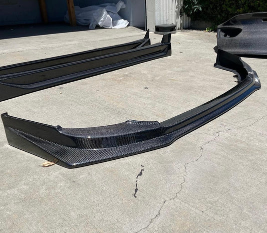 SEIBON CARBON 2008-2015 MITSUBISHI LANCER EVO X VR-STYLE CARBON FIBER FRONT LIP