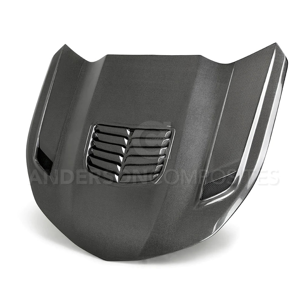 Anderson Composites 2016-2024 CHEVROLET CAMARO SS TYPE-T2 DOUBLE SIDED CARBON FIBER HOOD