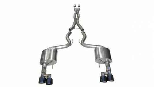 Corsa Performance 21040BLK 3" Xtreme Cat-Back Exhaust System with Black Quad Tips (2018-2022 Ford Mustang GT)