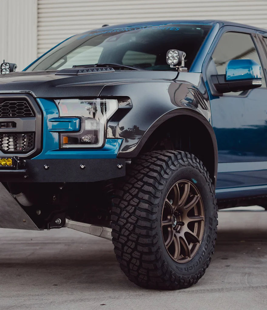 ANDERSON COMPOSITES 2017-2020 FORD RAPTOR TYPE-WIDE CARBON FIBER FRONT FENDERS (PAIR)