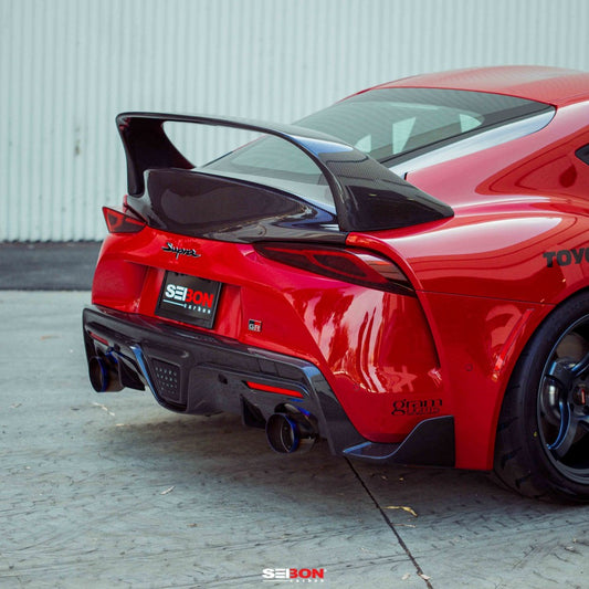 SEIBON CARBON 2020-2023 TOYOTA GR SUPRA MB-STYLE CARBON FIBER REAR SPOILER