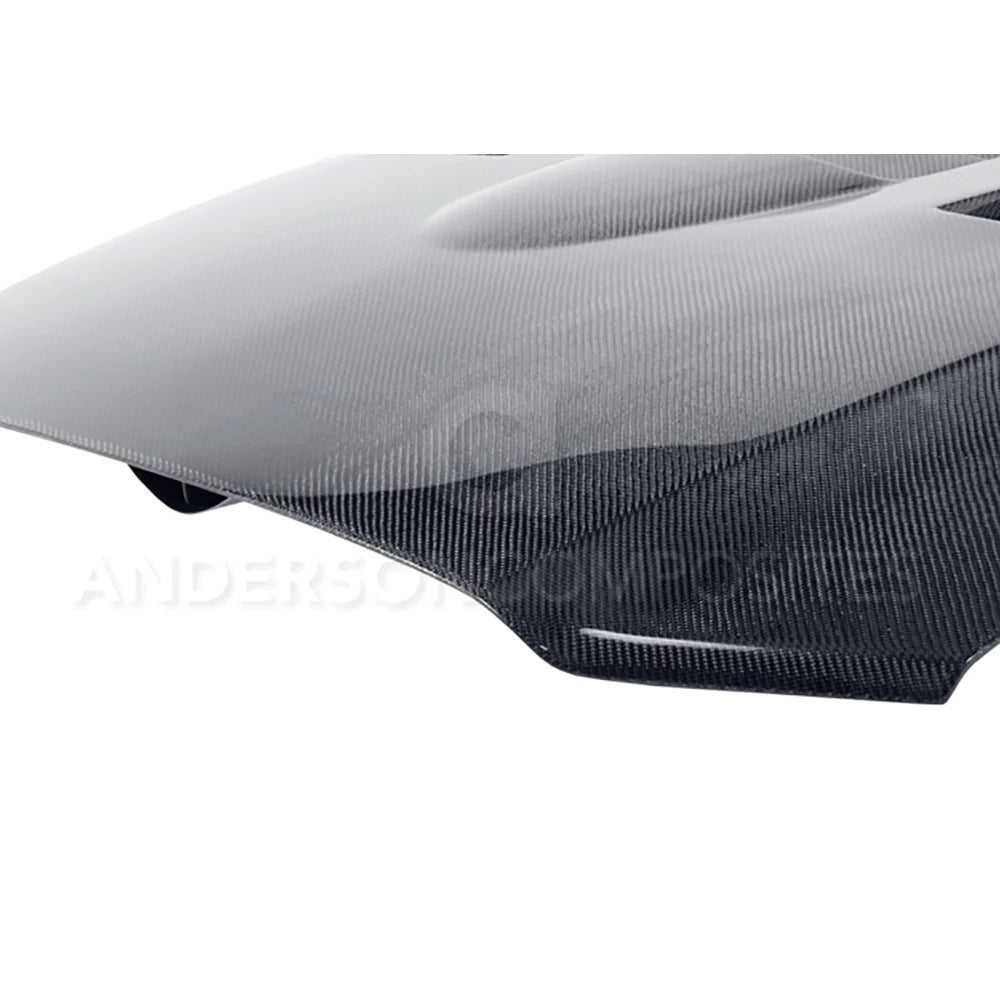 Anderson Composites 2010 - 2014 SHELBY GT500 AND 2013 - 2014 MUSTANG CARBON FIBER HEAT EXTRACTOR HOOD