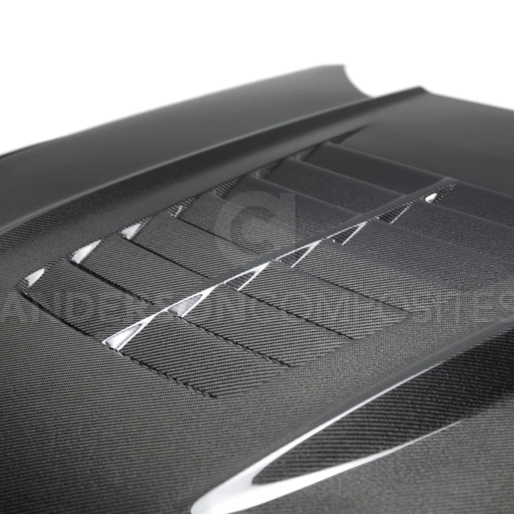 Anderson Composites 2015-2017 FORD MUSTANG DOUBLE SIDED TYPE-GT5 CARBON FIBER HOOD